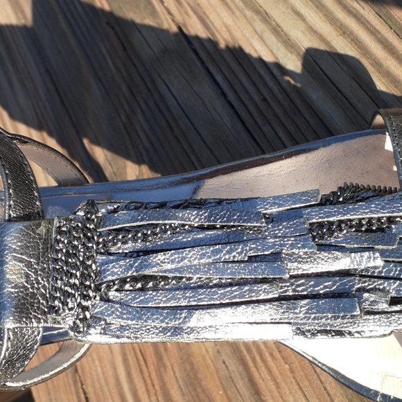 Michael Kors Silver Fringe Sandal - Picture 4 of 8